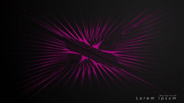 Dalgalı fütüristik pembe çizgilerin soyut arka planı.