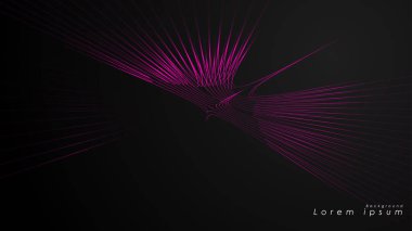 Dalgalı fütüristik pembe çizgilerin soyut arka planı.