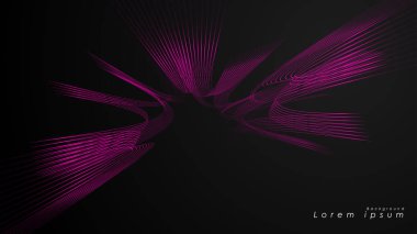 Dalgalı fütüristik pembe çizgilerin soyut arka planı.