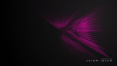 Dalgalı fütüristik pembe çizgilerin soyut arka planı.