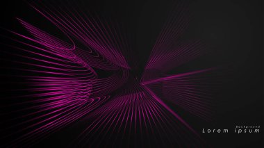 Dalgalı fütüristik pembe çizgilerin soyut arka planı.