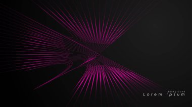 Dalgalı fütüristik pembe çizgilerin soyut arka planı.