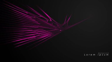 Dalgalı fütüristik pembe çizgilerin soyut arka planı.
