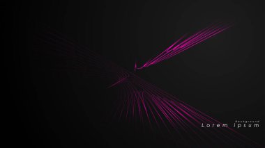 Dalgalı fütüristik pembe çizgilerin soyut arka planı.