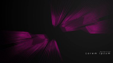 Dalgalı fütüristik pembe çizgilerin soyut arka planı.
