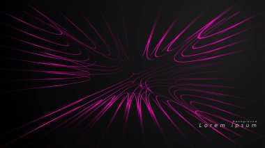 Dalgalı fütüristik pembe çizgilerin soyut arka planı.