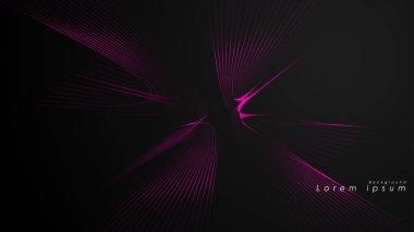 Dalgalı fütüristik pembe çizgilerin soyut arka planı.