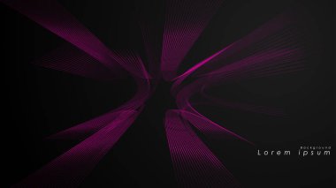 Dalgalı fütüristik pembe çizgilerin soyut arka planı.