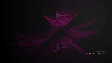 Dalgalı fütüristik pembe çizgilerin soyut arka planı.