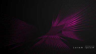 Dalgalı fütüristik pembe çizgilerin soyut arka planı.