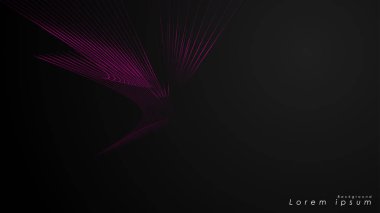 Dalgalı fütüristik pembe çizgilerin soyut arka planı.