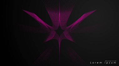 Dalgalı fütüristik pembe çizgilerin soyut arka planı.