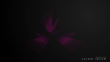 Dalgalı fütüristik pembe çizgilerin soyut arka planı.