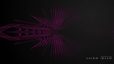 Dalgalı fütüristik pembe çizgilerin soyut arka planı.