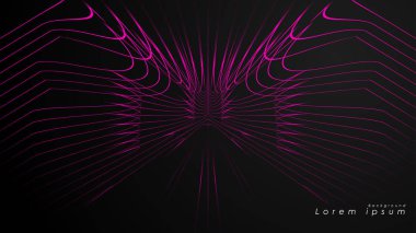 Dalgalı fütüristik pembe çizgilerin soyut arka planı.