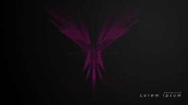 Dalgalı fütüristik pembe çizgilerin soyut arka planı.