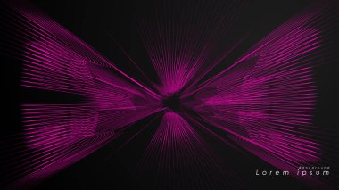 Dalgalı fütüristik pembe çizgilerin soyut arka planı.