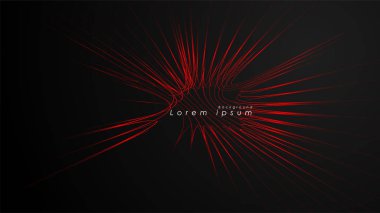 Dalgalı fütüristik kırmızı çizgilerin soyut arka planı.