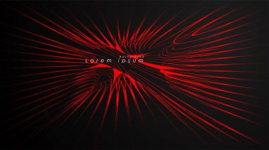 Dalgalı fütüristik kırmızı çizgilerin soyut arka planı.