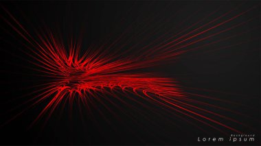 Dalgalı fütüristik kırmızı çizgilerin soyut arka planı.