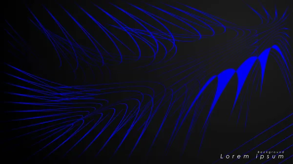 Abstracte achtergrond van golvende futuristische blauwe lijnen. De blauwe lijn vormt de achtergrond van de abstracte vector — Stockvector