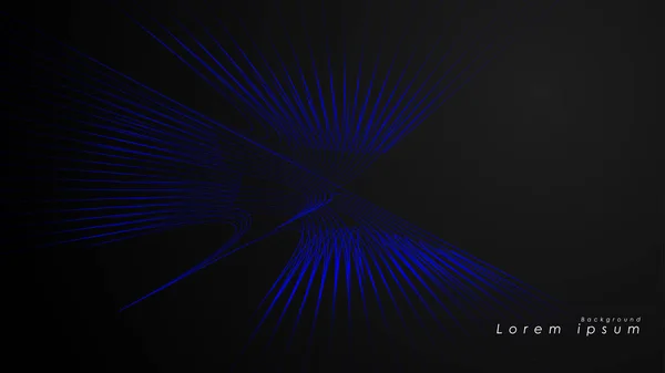 Fondo abstracto de líneas azules futuristas onduladas. La línea azul forma el fondo del vector abstracto — Vector de stock