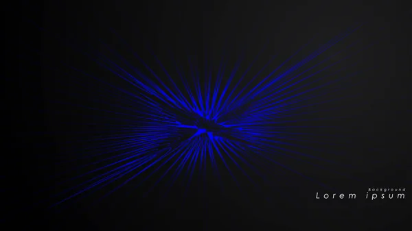 Fond abstrait de lignes bleues futuristes ondulées. La ligne bleue forme le fond du vecteur abstrait — Image vectorielle