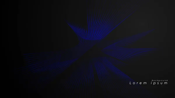 Fondo abstracto de líneas azules futuristas onduladas. La línea azul forma el fondo del vector abstracto — Vector de stock