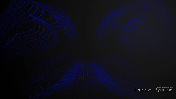 波浪式未来蓝线的抽象背景。蓝线构成抽象矢量的背景 — 图库矢量图片