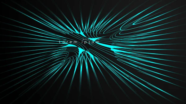 Dalgalı fütüristik mavi çizgilerin soyut arka planı