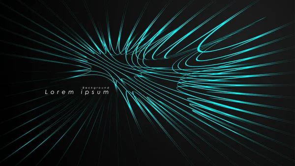 Dalgalı fütüristik mavi çizgilerin soyut arka planı