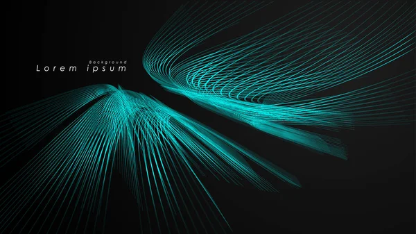 Dalgalı fütüristik mavi çizgilerin soyut arka planı