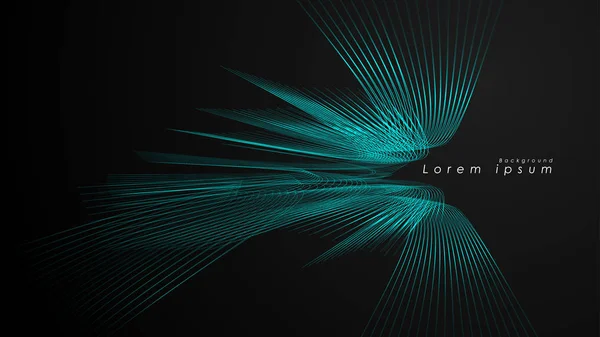 Dalgalı fütüristik mavi çizgilerin soyut arka planı