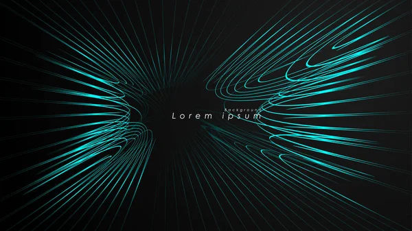 Dalgalı fütüristik mavi çizgilerin soyut arka planı