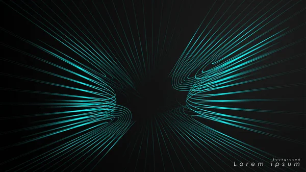 Dalgalı fütüristik mavi çizgilerin soyut arka planı