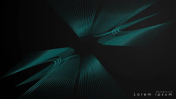 Dalgalı fütüristik mavi çizgilerin soyut arka planı