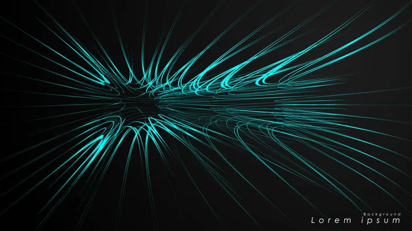 Dalgalı fütüristik mavi çizgilerin soyut arka planı