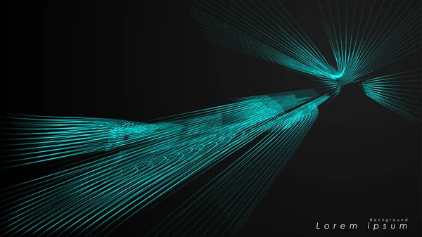 Dalgalı fütüristik mavi çizgilerin soyut arka planı