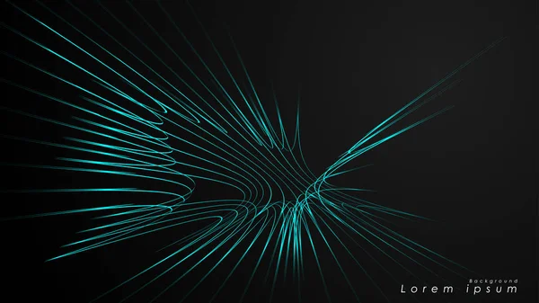 Dalgalı fütüristik mavi çizgilerin soyut arka planı