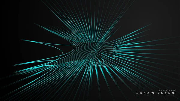 Dalgalı fütüristik mavi çizgilerin soyut arka planı