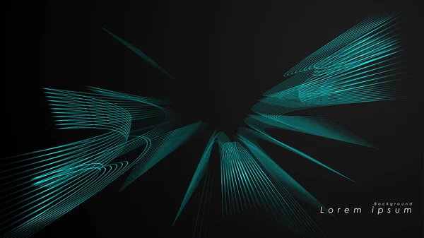 Dalgalı fütüristik mavi çizgilerin soyut arka planı