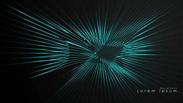 Dalgalı fütüristik mavi çizgilerin soyut arka planı