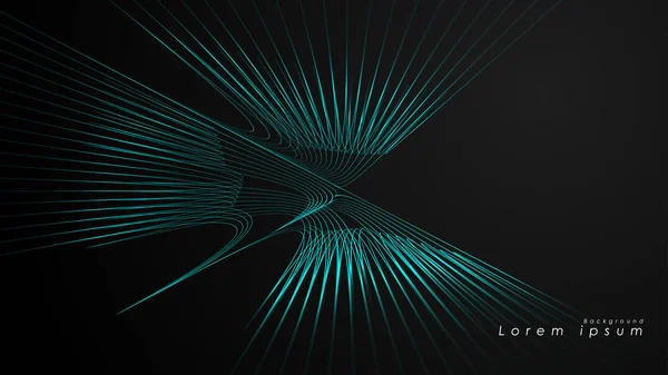 Dalgalı fütüristik mavi çizgilerin soyut arka planı