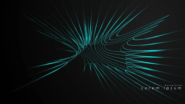 Dalgalı fütüristik mavi çizgilerin soyut arka planı