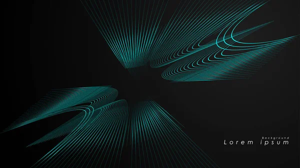 Dalgalı fütüristik mavi çizgilerin soyut arka planı