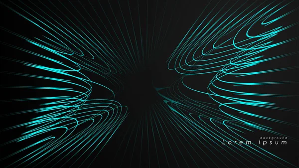 Dalgalı fütüristik mavi çizgilerin soyut arka planı