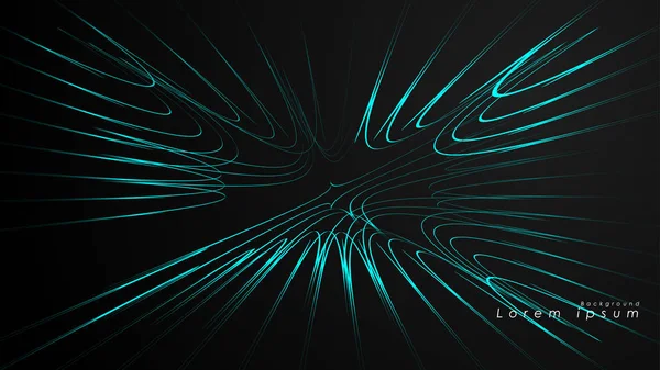 Dalgalı fütüristik mavi çizgilerin soyut arka planı