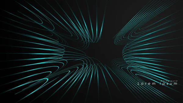 Dalgalı fütüristik mavi çizgilerin soyut arka planı