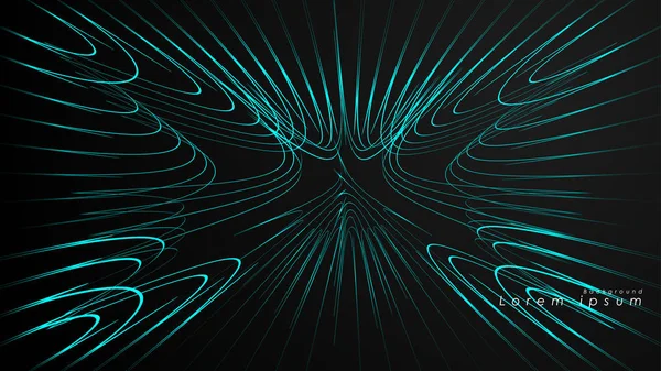 Dalgalı fütüristik mavi çizgilerin soyut arka planı