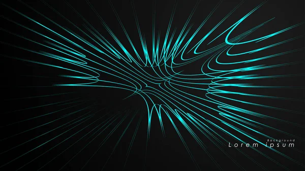 Dalgalı fütüristik mavi çizgilerin soyut arka planı